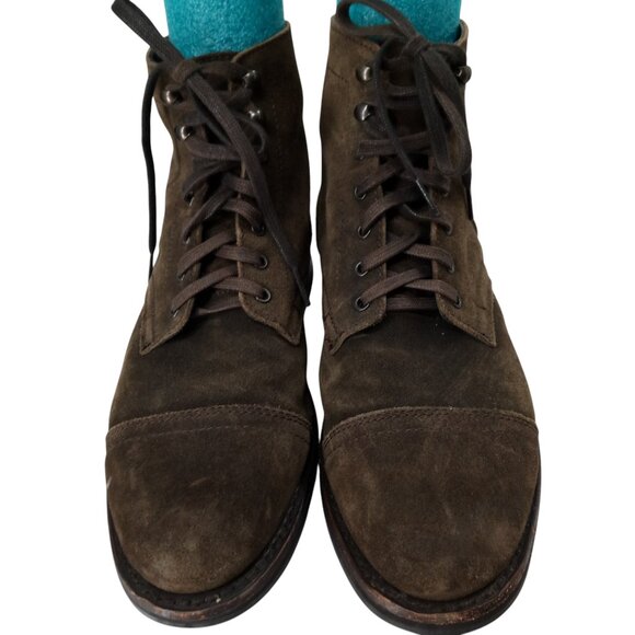Thursday Boot Company Everyday Suede Lace Up Cap Toe Boots Size 9.5 Captain - Picture 3 of 15